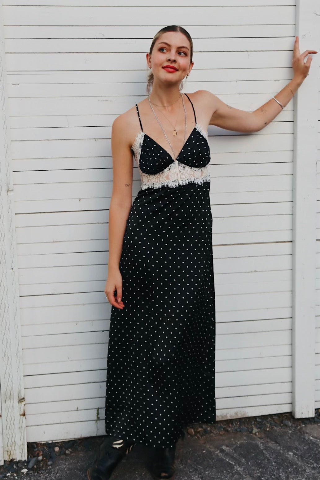 Mini Dot Slip Dress