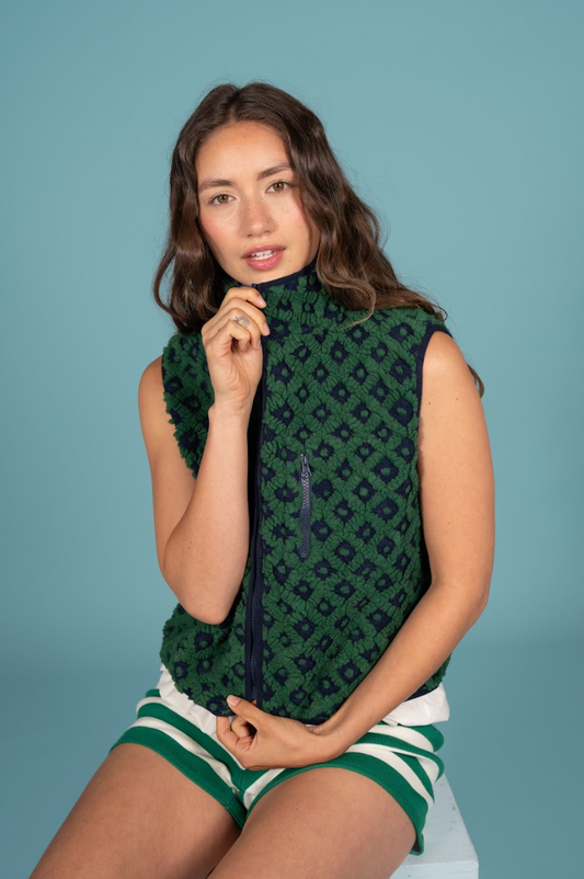 Montana Vest | Navy + Green