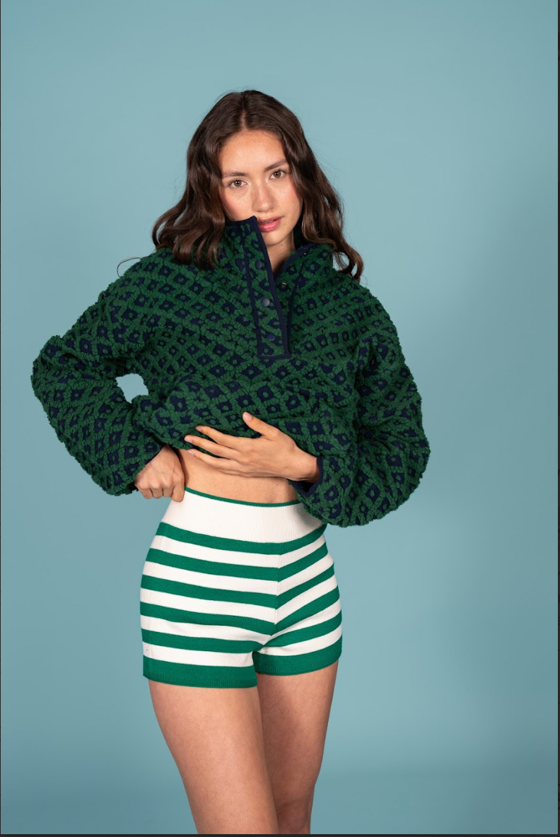 Wyoming Pullover | Navy + Green