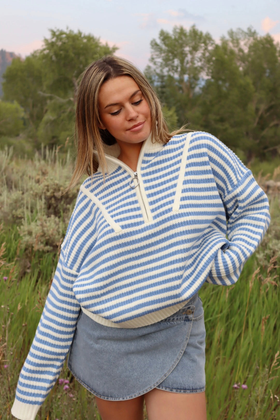 California Half Zip | Blue