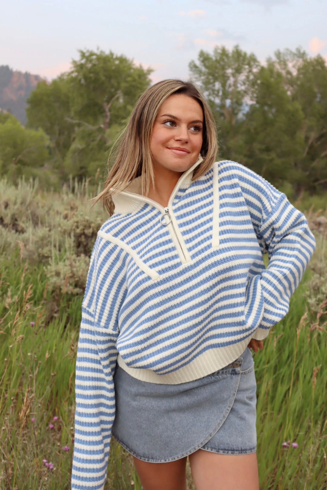 California Half Zip | Blue