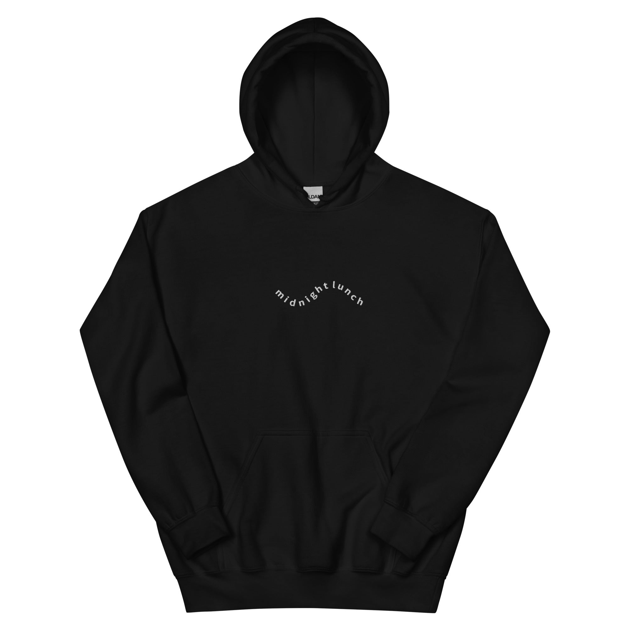 Black hoodie online embroidered