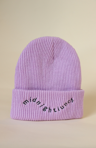 SUCCESS ON MY MIND MONOGRAM BEANIE - LILAC