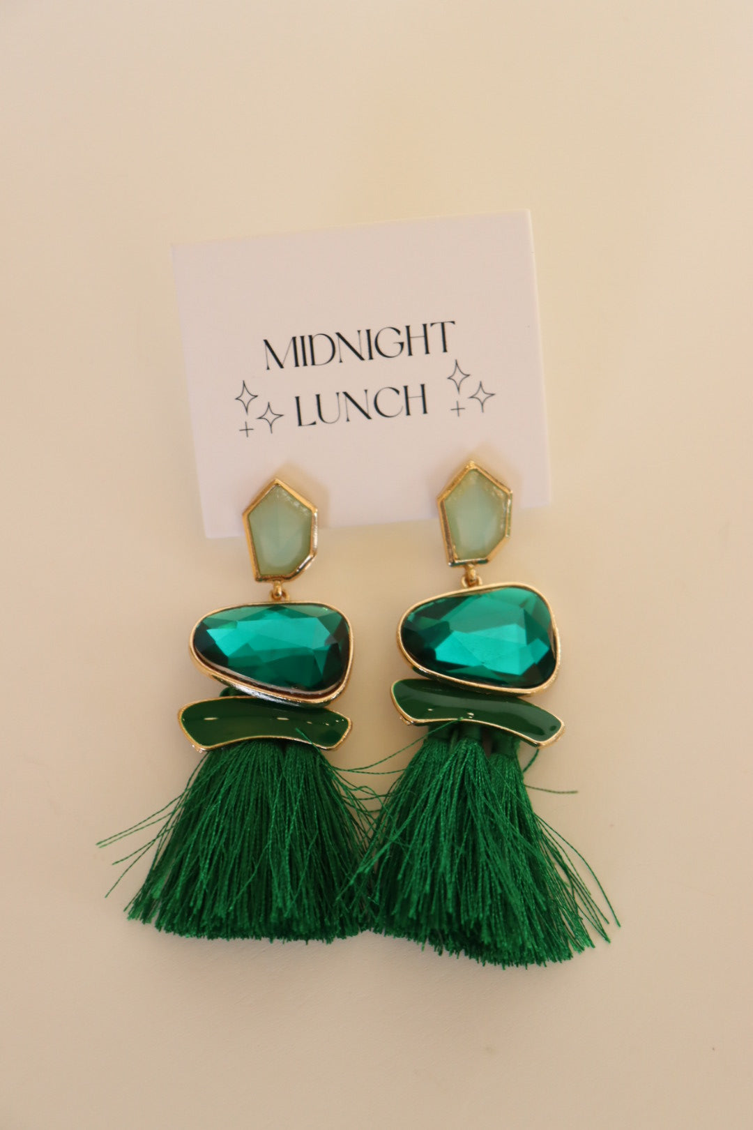Broadway Emerald Gem Earrings