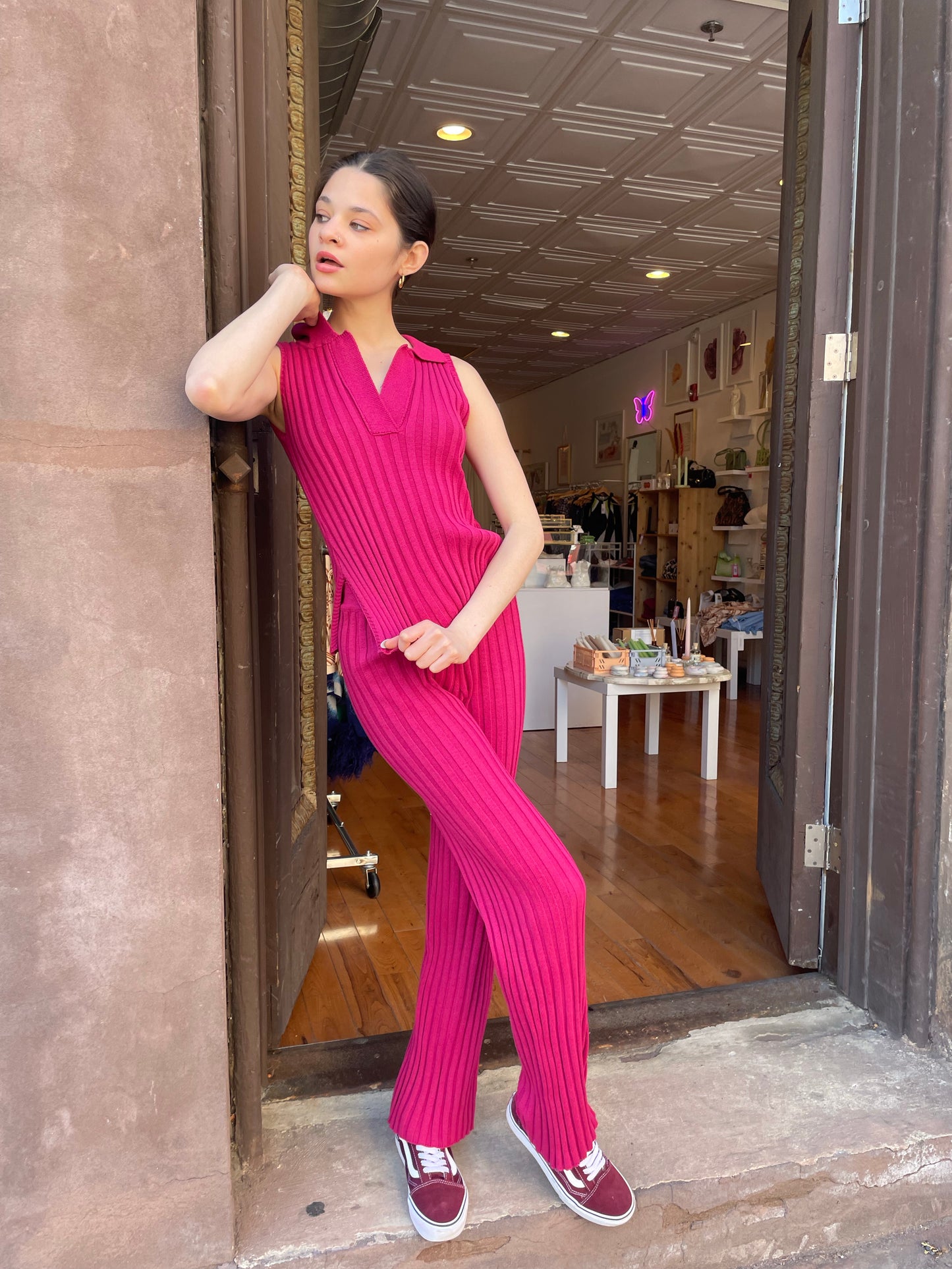 Cannes Pant in Magenta
