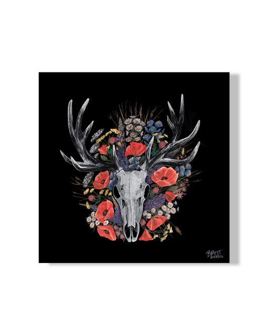 Elk Skull Art Print