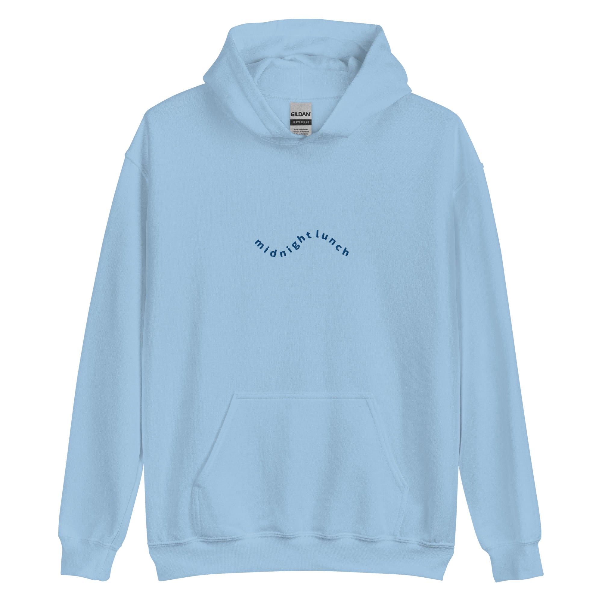 Light blue embroidered outlet hoodie