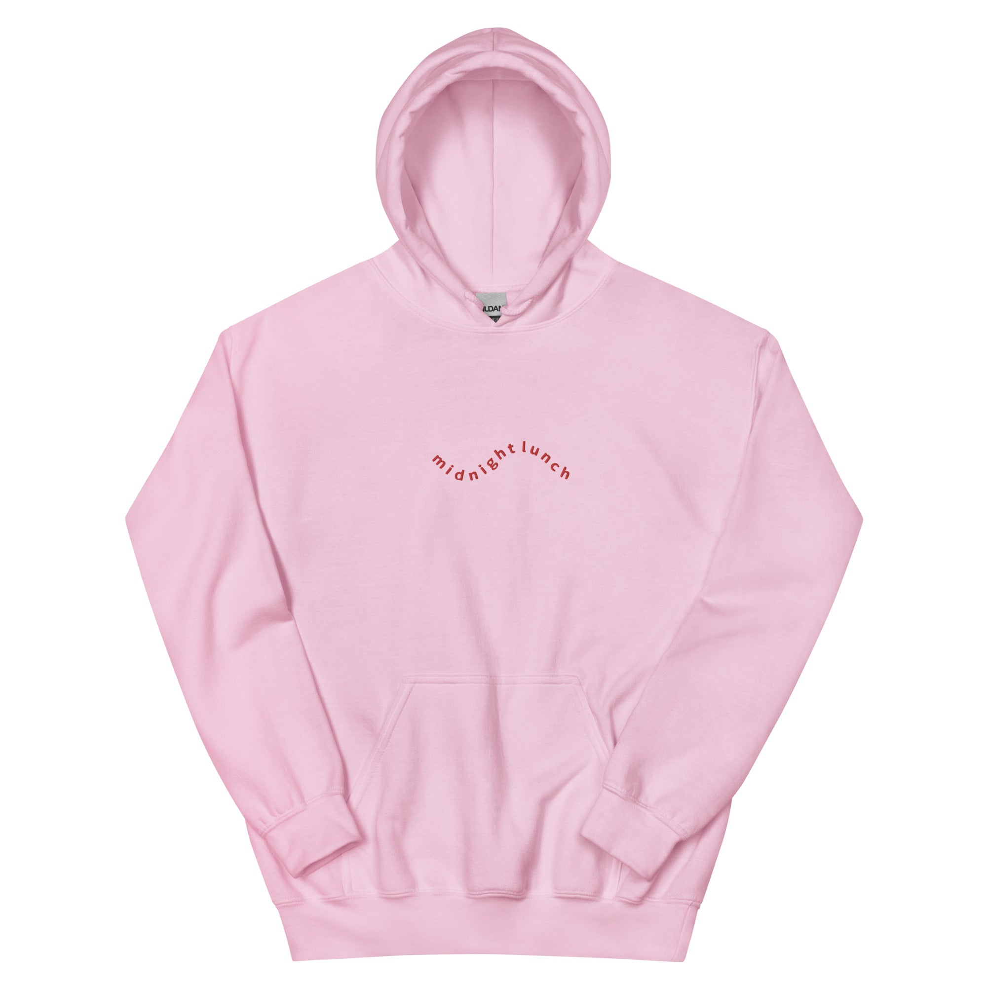 Pink embroidered hot sale hoodie